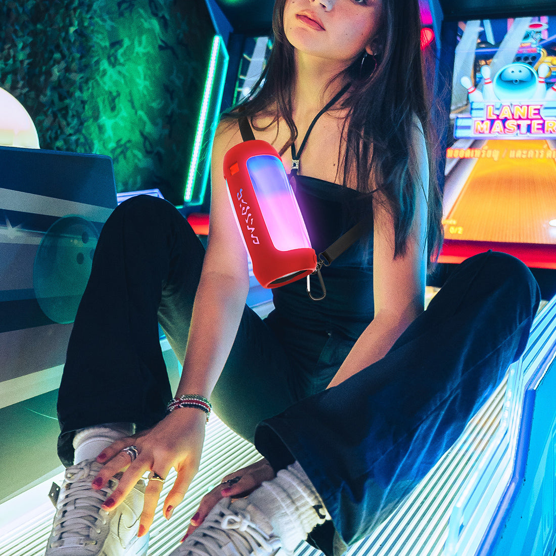 Geekria Silicone Speaker Case Cover, Compatible with JBL Pulse 4 Case,