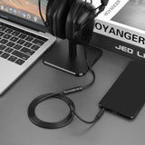 Geekria Audio Cable with Mic Compatible with V-MODA Crossfade LP/2 Headphones, 1/8" (3.5mm) to 3.5mm Replacement Stereo Cord with Inline Microphone and Volume Control (4 ft/1.2 m)