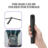 Geekria Metal Mini Tripod for Action Camera, Desktop Tabletop Stand Compact, Portable Travel, Compatible with DJI Osmo Pocket 3, Action 5 Pro Camera (Large / Black)