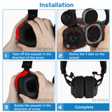 Geekria Sport Cooling-Gel Replacement Ear Pads for Marshall Major III Wired, Major III Bluetooth Wireless, MID ANC, Major IV Headphones Ear Cushions, Headset Earpads, Ear Cups Cover Repair Parts