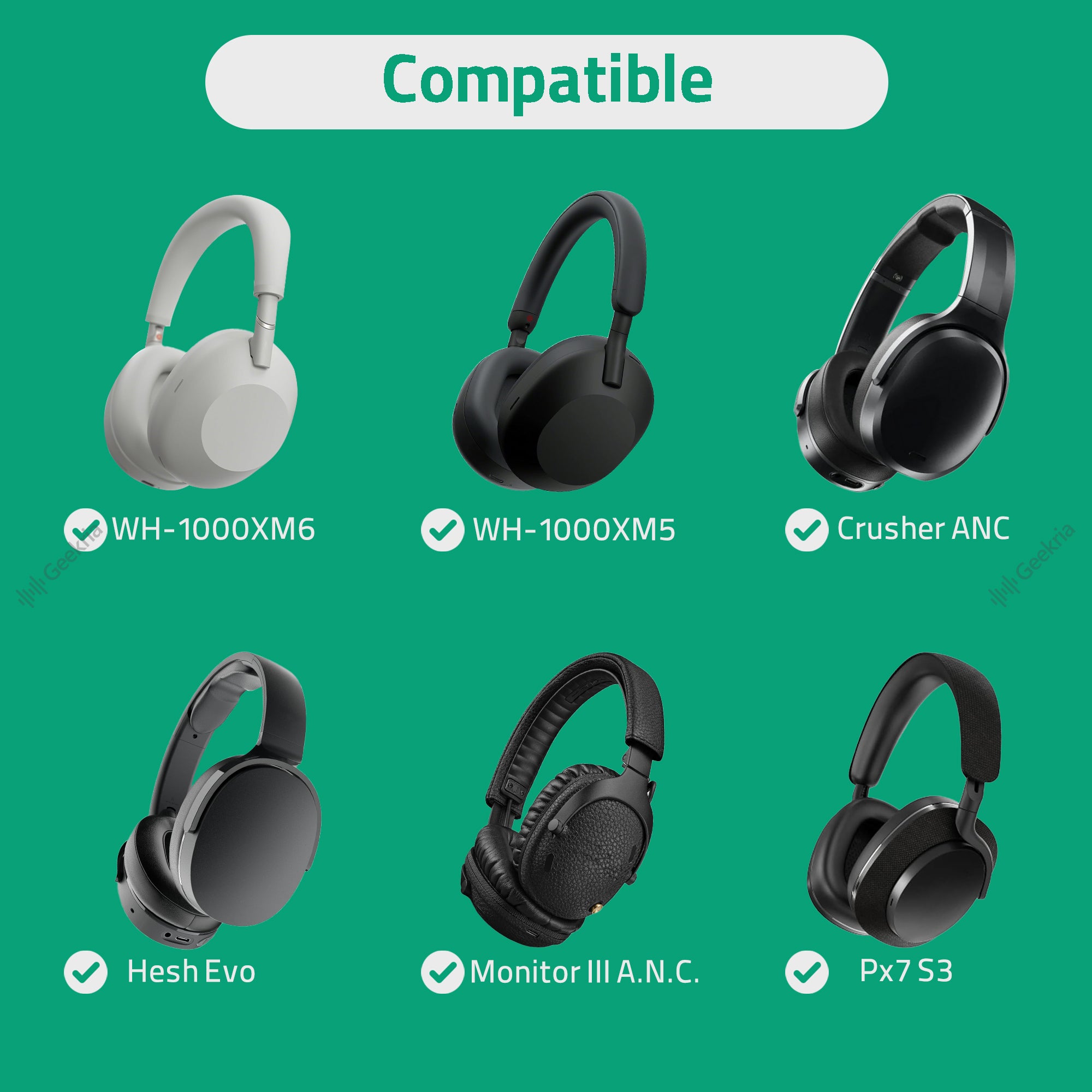 GEEKRIA USB Headphones Charger Cable Compatible With Bose QC Ultra/45/Earbuds II, SoundLink Plus, 700ANC, Ultra Open Earbuds, USB Replacement Power Charging Cord (1ft/30cm 2Pack