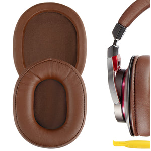 Geekria QuickFit Replacement Ear Pads for ATH M50X, M50xBT2, M50XBT, M50, M40X, M30, M20, M10, ATH-MSR7 Headphones Ear Cushions, Headset Earpads, Ear Cups Cover Repair Parts (Brown)