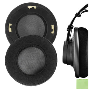 Geekria Comfort Velour Replacement Ear Pads for AKG K701, K702, Q701, Q702, K601, K612, K712, K400, K500 Headphones Ear Cushions, Headphones Earpads, Headset Ear Cushion Cover Repair Parts (Black)