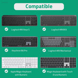 Geekria Keyboard Travel Carrying Pouch, Compatible with Logitech MX Keys S / MX Mechanical / MK955, Keychron B6 Pro, Apple Magic Keyboard with Numeric (Black)