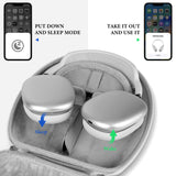 Geekria PRO Charging Headphones Case Compatible with Apple AirPods Max, Hard Shell, Durable, Multi-Layer Protection (White) Without Power Bank