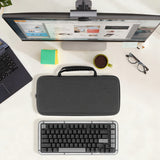 Geekria Keyboard Hard Shell Case, Compatible with Logitech Alto Keys K75M, nuphy Kick75, Kisnt KN85, Attack Shark ajazz AK820, Redragon K673, YUNZII B75 Travel Carrying Bag (Dark Gray)