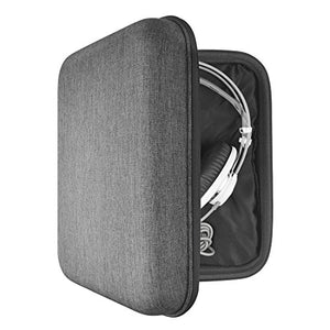 Geekria Shield Case for Large-Sized Over-Ear Headphones, Replacement Protective Hard Shell Travel Carrying Bag with Cable Storage, Compatible with Sennheiser HD820 (Drak Grey)