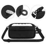 Geekria Silicone Speaker Case Cover Compatible with Bose SoundLink Plus, Protective Soft Skin, Replacement Portable Speakers Travel Carrying Sleeve with Shoulder Strap (Black)