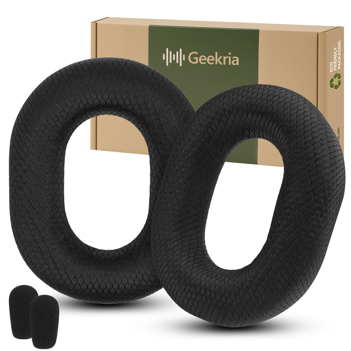 Geekria Comfort Mesh Fabric Replacement Ear Pads for Razer BlackShark