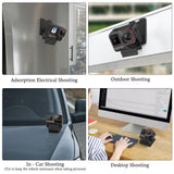 Geekria Magnetic Mount Stand Compatible with Insta360 Ace Pro 2, Ace Pro, Ace Action Camera, Desktop Stabilizer Mounts, Adjustable Handle, Suitable for Desk, Outdoor (Black)