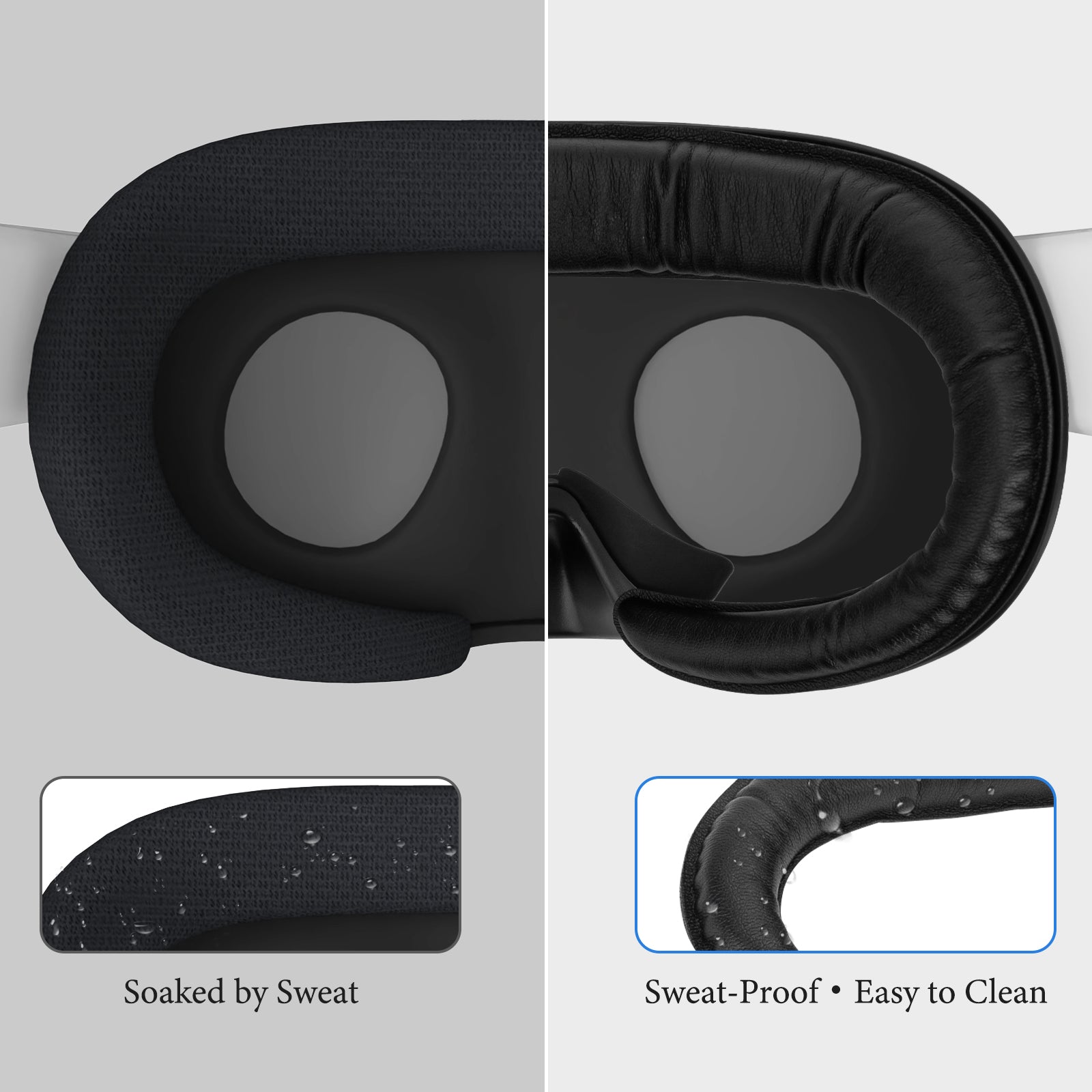 thumbnail image 2 of KIWI Design V4 Facial Interface For Meta Quest 3S, Black, 2PSC Face Pads 2 of 13