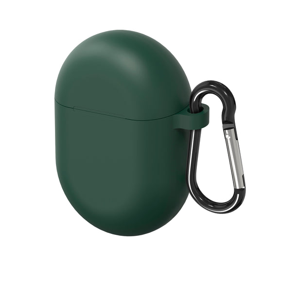 Geekria Silicone Case Cover Compatible with Google Pixel Buds Pro True Wireless Earbuds, Earphones Skin Cover, Protective Carrying Case with Keychain Hook, Charging Port Accessible (Green)