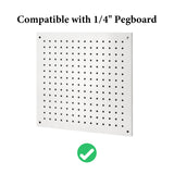 Geekria Headphone Holders for Pegboard Display, Headphone Hanger Holder Compatible with 1/4" Pegboard, Hook Headset Holder Hanger for Home, Office, Electronics Organization (White)
