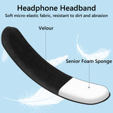 Geekria Large Hook and Loop Headband Cover + Headband Pad Set / Headband Protector with Zipper / DIY Installation No Tool Needed, Compatible with AKG, JBL, Razer, Sennheiser, Turtle Beach (Velour)