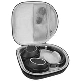Geekria Shield Headphones Case for Lay Flat On-Ear/Over-Ear Headphones, Replacement Hard Shell Travel Carrying Bag with Cable Storage (Dark Grey)