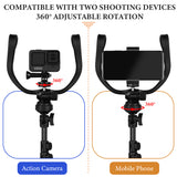 Geekria Pickleball Baseball & Content Creator Fence Mount, Compatible with iPhone17, DJI Osmo Action 6, GoPro Hero 13, Adjustable Phone / Action Cam Holder for Sports Recording (6FT / 185CM)