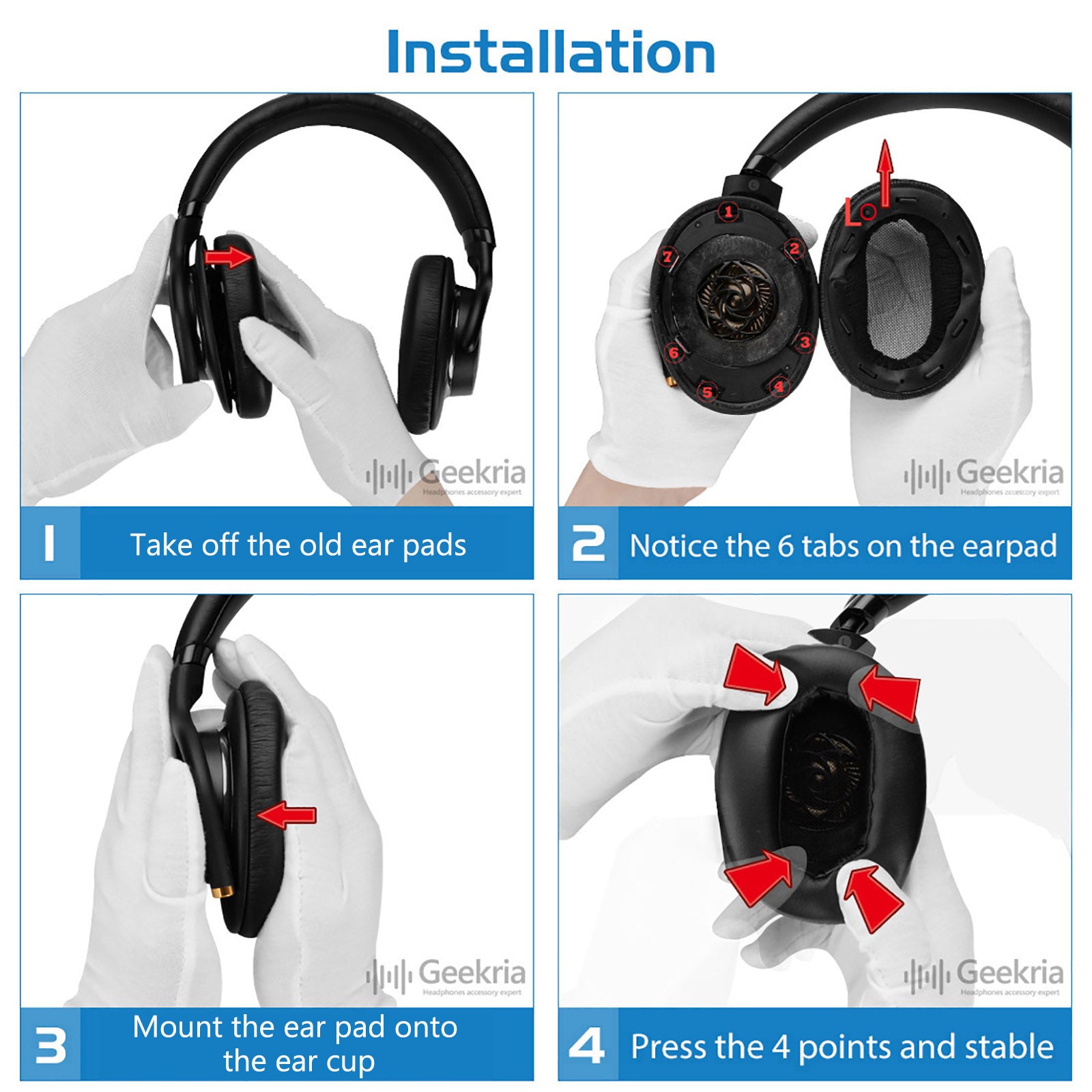Geekria Replacement Ear Pads Compatible with Sony MDR-1AM2 ( MDR1AM2 M
