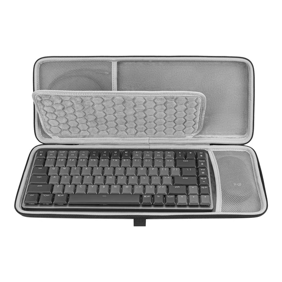 Geekria 75% Keyboard Case, Hard Shell Travel Carrying Bag for 84 Keys Computer Mechanical Gaming Keyboard, Compatible with Logitech MX Mechanical Mini Wireless Illuminated Keyboard, Nuphy Air75