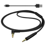 Geekria Audio Cable with Mic Compatible with Bose QuietComfort Ultra, QC SE, QC 45, QC 35 II, QC 35 Headphones Cable, 2.5mm to 3.5mm Replacement Stereo Cord with Inline Microphone (4 ft/1.2 m)