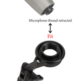 Geekria for Creators Microphone Stand Mount for 22mm / 0.9in Threads Microphones, Microphone Shock Mount Compatible with Samson C01U Pro Adjustable Mic Stand, Hard Mount Microphone Holder (Black)