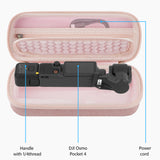 Geekria Protective Camera Carrying Case Compatible with DJI Osmo Pocket 4, Portable Hard Shell Travel Storage Case for Camera, Charger, Cable, SD Card and Accessories (Pink)
