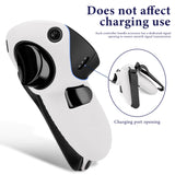 Geekria Silicone Controller Cover Compatible with Meta Quest Pro, Anti-Throw Handle Sleeve Gaming Accessories, Adjustable Wrist Knuckle, Thumb Caps (White, 1 Pair)