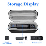 Geekria Carrying Case for Osmo Pocket 3, Portable Storage Small Protector Hard Bag Compatible with DJI Osmo Pocket 3, Protective with Cable Storage, Wrist Strap, Carabiner Accessories (Grey)