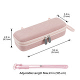 Geekria Hard Carrying Case Compatible with Insta360 Luna Ultra, Portable Waterproof Shockproof Camera Case for Pocket Gimbal Camera, Travel Organizer with Lanyard Strap (Pink)