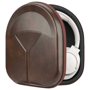 Geekria Shield Headphones Case for On-Ear/Over-Ear Headphones, Replacement Hard Shell Travel Carrying Bag with Cable Storage, Compatible with Soundcore, JBL, Bang&Olufsen, Sony Headsets (Brown)