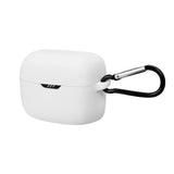 Geekria Silicone Case Cover Compatible with JBL TUNE BUDS True Wireless Earbuds, Protective Earphones Skin Cover with Keychain Hook, Charging Port Accessible, Front LED Visible (White)