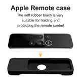 Geekria Protective Case Compatible with Apple TV 4K / 4th Gen Remote - Light Weight Anti Slip Shock Proof Silicone Cover for Apple TV 4K Siri Remote Controller with Lanyard (Black)