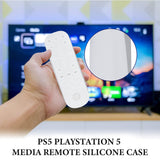 Geekria Silicone Remote Case Compatible with Sony PS5, PlayStation 5 Controller Sleeve, Ergonomic Design, Shock-Absorption Washable, Full Body Protector Skin (White)