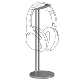 Geekria Aluminum Alloy Headphones Holder for Over-Ear Headphones, Gaming Headset Holder, Desk Display Hanger with Solid Heavy Base, Compatible with Sony WH-1000XM5 (Gray)