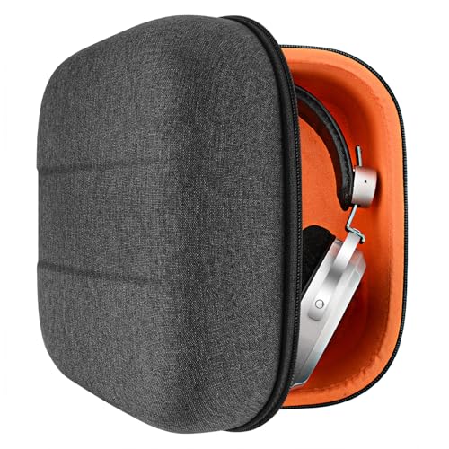 Geekria Shield for Large-Sized Over-Ear Headphones Case Compatible with HiFiMAN HE 400i, HE 6se, HE 5se, Replacement Protective Hard Shell Travel Carrying Bag with Cable Storage