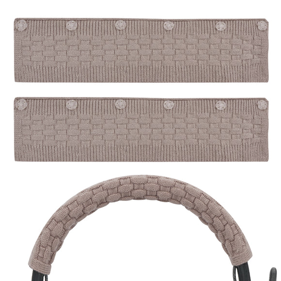 Geekria 2Pcs Replacement Headband Cover for Logitech Zone Wired/ 750/ 900/ Wireless/ 300/ 301, Sennheiser HD1 In-Ear, Sony WI1000X, Bose QC30 Headphones (Light Brown)