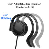 Geekria 3.5mm Single Side Earphone Earbud, One Ear Headphone Compatible with EXD-101 ATG-100T ELGT-470 Wireless Tour Guide System Receiver for Touring Groups, Radio, Podcast (Left / 3.3FT)