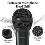 Geekria for Creators Microphone Replacement Grille Compatible with Shure BETA 58A, SV100 Mic Head Cover, Microphone Ball Head Mesh Grill, Capsule Parts (Black / 2 Pack)