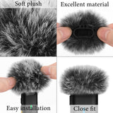 Geekria for Creators Furry Windscreen Compatible with Hollyland Lark M1, Lark C1 Wireless Mic, Mic DeadCat Wind Cover Muff, Fluff Cover Windshield, Wind Noise Reduction (Grey / 2 Pack)