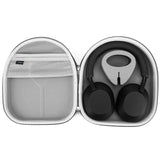 Geekria Shield Headphones Case Compatible with Sony WH-CH720N, WH-1000XM4, WH-1000XM5, Sony WH-XB910N Case, Replacement Hard Shell Travel Carrying Bag with Cable Storage (Grey)