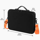 Geekria Hard Shell Travel Case Compatible with Akai Professional MPC Sample Portable Groovebox, Audio Sampler Carrying Bag (Orange)