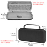Geekria 60% Compact Keyboard Case, Hard Shell Travel Carrying Bag for 61 Keys Computer Keyboard, Compatible with SteelSeries Apex Pro Mini, Razer Huntsman Mini, RK Royal KLUDGE RK61
