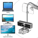 Geekria Acrylic Center Screen / Mid Webcam Stand, Place Webcam Anywhere on Monitor, Laptop Screen, Compatible with Logitech MX Brio, C920x, C922, C930 Webcams (Transparent)
