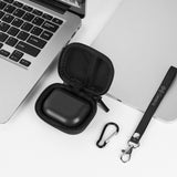 Geekria Shield Earbuds Case Compatible with T5 II True Wireless Earbud, Replacement Portable Hard Shell Travel Carrying Bag with Carabiner Clip (Dark Grey)