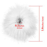 Geekria for Creators Furry Windscreen for 0.2'' (5mm) Diameter Microphone, Mic DeadCat Wind Cover Muff, Windbuster, Fluff Cover Windshield Compatible with Rode Lavalier, SmartLav+ (White / 2 Pack)