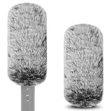 Geekria for Creators Furry Windscreen for 0.8'' (20mm) Diameter Shotgun Microphone, Mic DeadCat Wind Cover Muff, Windbuster, Fluff Cover Windshield Compatible with BOYA, Rode (14cm / 2 Pack)
