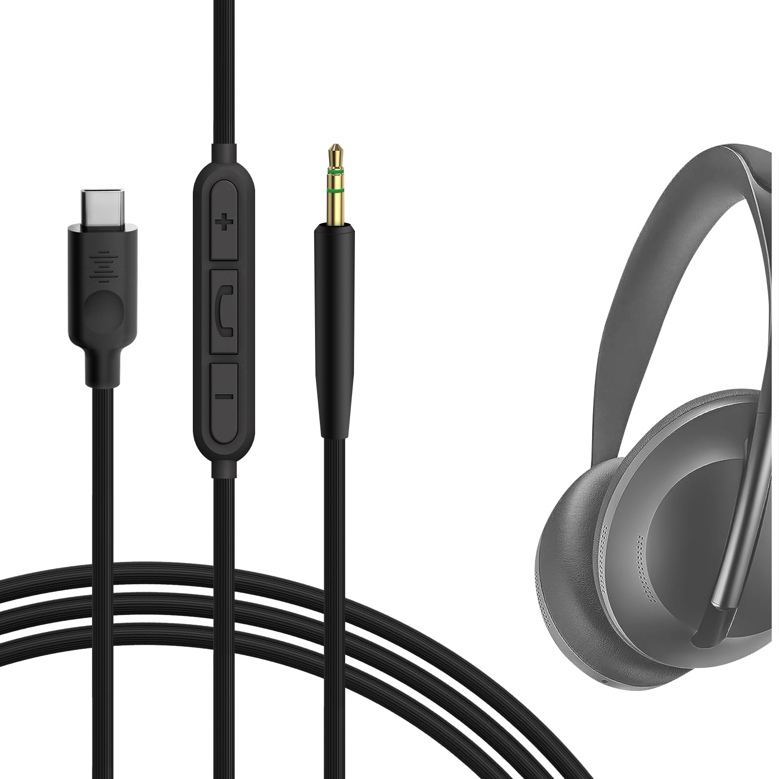Geekria USB-C Digital to Audio Cable with Mic Compatible