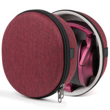Geekria Shield Headphones Case Compatible with Sony WH-XB900N/H910N/H900N/1000XM6/1000XM4 and More, Replacement Hard Shell Travel Carrying Bag with Cable Storage (Deep Red)