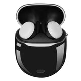 Geekria TPU Case Cover Compatible with Google Pixel Buds 2 True Wireless Earbuds, Earphones Skin Cover, Protective Carrying Case with Keychain Hook, Charging Port Accessible (Black)