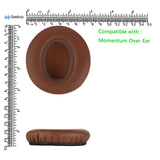 Geekria QuickFit Replacement Ear Pads for Sennheiser Momentum Over-Ear Headphones Ear Cushions, Headset Earpads, Ear Cups Cover Repair Parts (Brown)