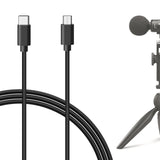 Geekria for Creators Micro USB to USB C Microphone Cable 4.9ft / 1.5m, Compatible with Shure MV7, MV88+, MV5, MV51, MVi Mic Cord (Black)